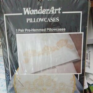 Wonder Art Stamped 2pk Pillowcases 1218 Fleur De Lis Cross Stitch-Buy3 get1 Free